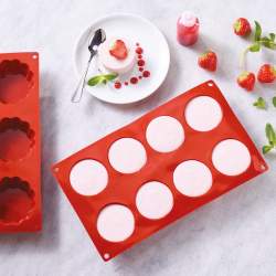 Bageform, silikone - 8 cylinderforme