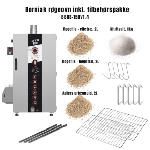 BORNIAK rgeovn BBDS-150V1.4 - rustfri INKL. tilbehrspakke