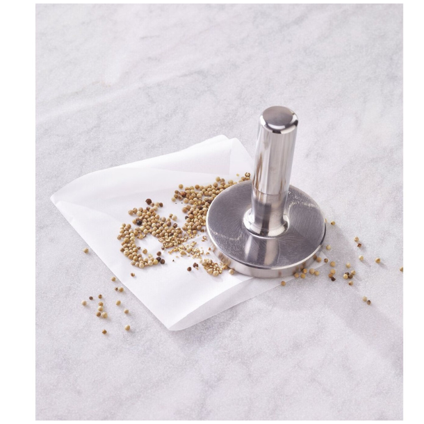 Professionel k�dhammer med glat bund - rustfri st�l - 1,5 kg.
