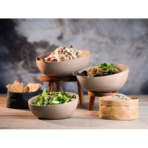 Brdkurv med papirpose-look - lys brun