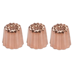 Canel bageform - kobber - 3 stk.