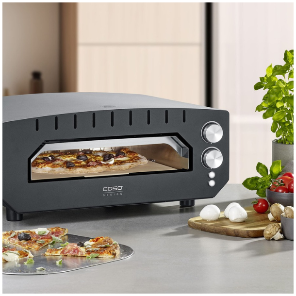 Caso PizzaChef elektrisk pizzaovn - 400�C - inkl. GRATIS biscotto sten