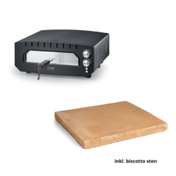 Caso PizzaChef elektrisk pizzaovn - 400�C - inkl. GRATIS biscotto sten