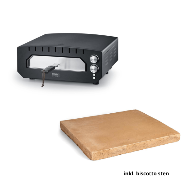 Caso PizzaChef elektrisk pizzaovn - 400�C - inkl. GRATIS biscotto sten