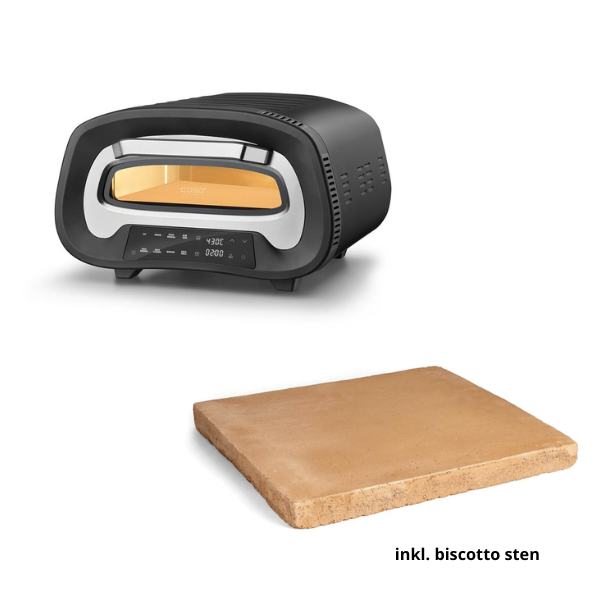 Caso PizzaChef elektrisk pizzaovn - 430�C - Inkl. GRATIS biscotto sten