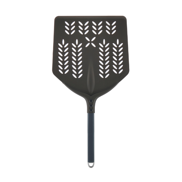 Pizzaspade, perforeret - Cerutti Inox "Tulip 60 Years Black"