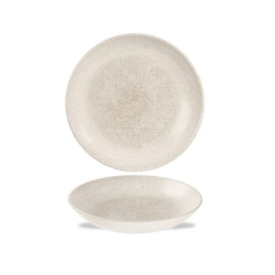 CHURCHILL RAKU dyb tallerken - sand - 12 stk.
