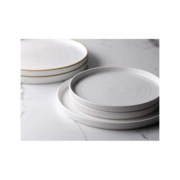 CHURCHILL Stonecast Walled Chefs tallerken - hvid - 6 stk.