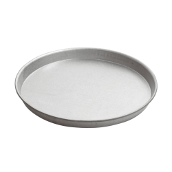 Deep pan pizzaform - rund - alu-steel - lav kant