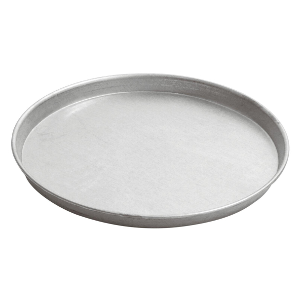 Deep pan pizzaform - rund - alu-steel - lav kant