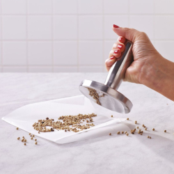 Professionel k�dhammer med glat bund - rustfri st�l - 1,5 kg.