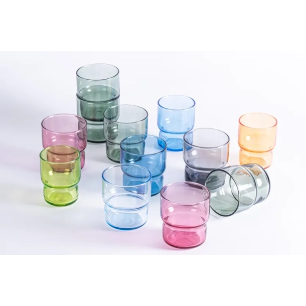 LOG BRUSH vandglas- bl - 6 stk.