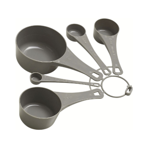 M�leskeer - gr� plast - 5 stk.