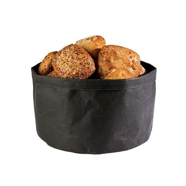 Brdkurv med papirpose-look - sort