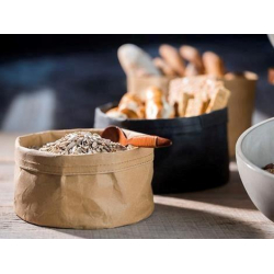 Brdkurv med papirpose-look - lys brun