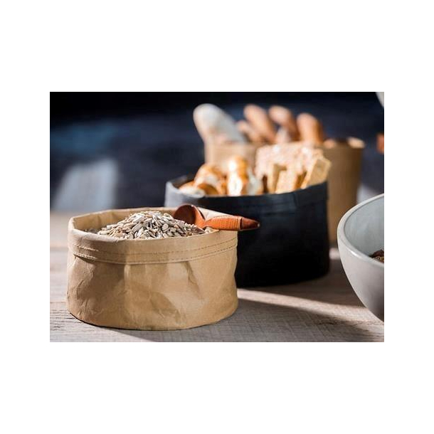 Brdkurv med papirpose-look - lys brun