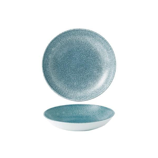 CHURCHILL RAKU dyb tallerken - bl - 12 stk.