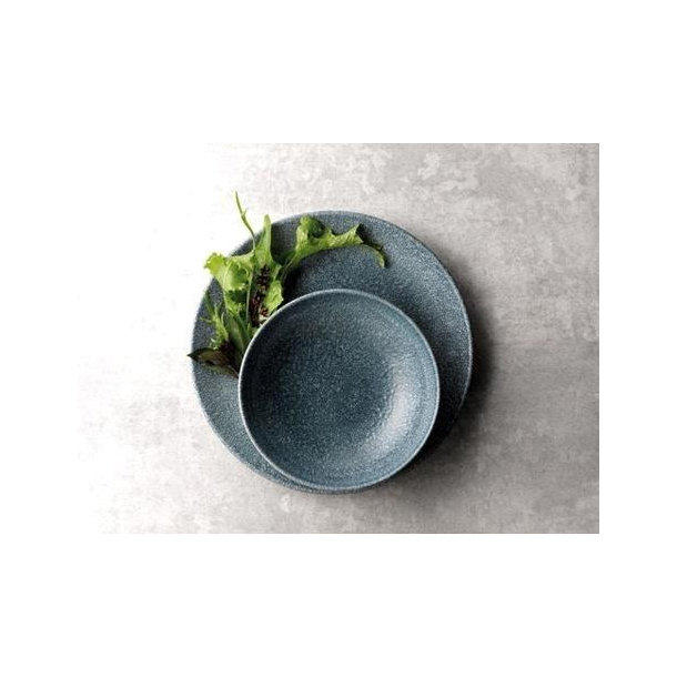 CHURCHILL RAKU dyb tallerken - bl - 12 stk.