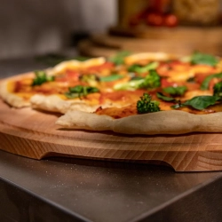 Pizzast - vuggekniv + serveringsbrt