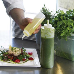 Squeeze flaske - klar - m. prop