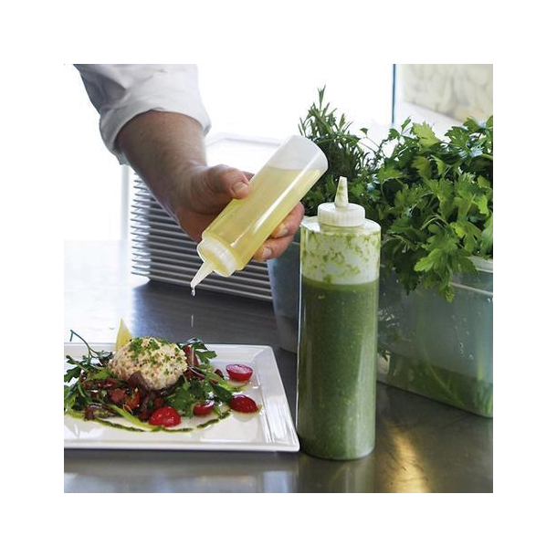 Squeeze flaske - klar - m. prop