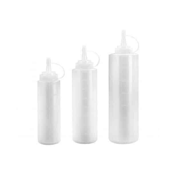 Squeeze flaske - klar - m. prop