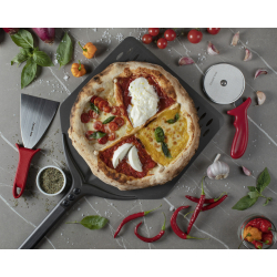 Pizzaspade, perforeret - Cerutti Inox "Tulip Black"