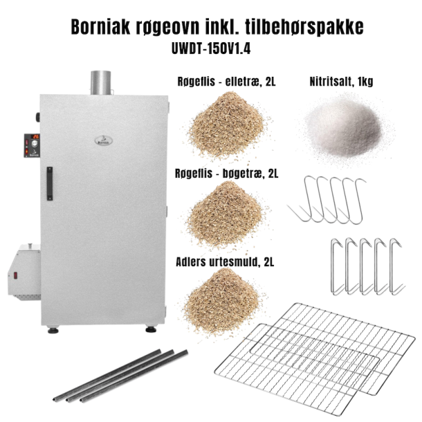 BORNIAK rgeovn UWDT-150V1.4 - m/timer - INKL. tilbehrspakke