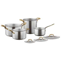 Vintage grydest - 4 gryder + 3 lg